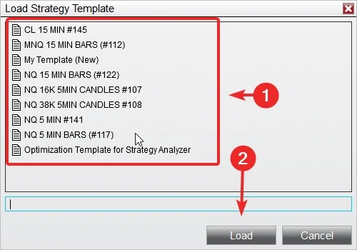 Choosing a Reversal strategy template in NinjaTrader 8